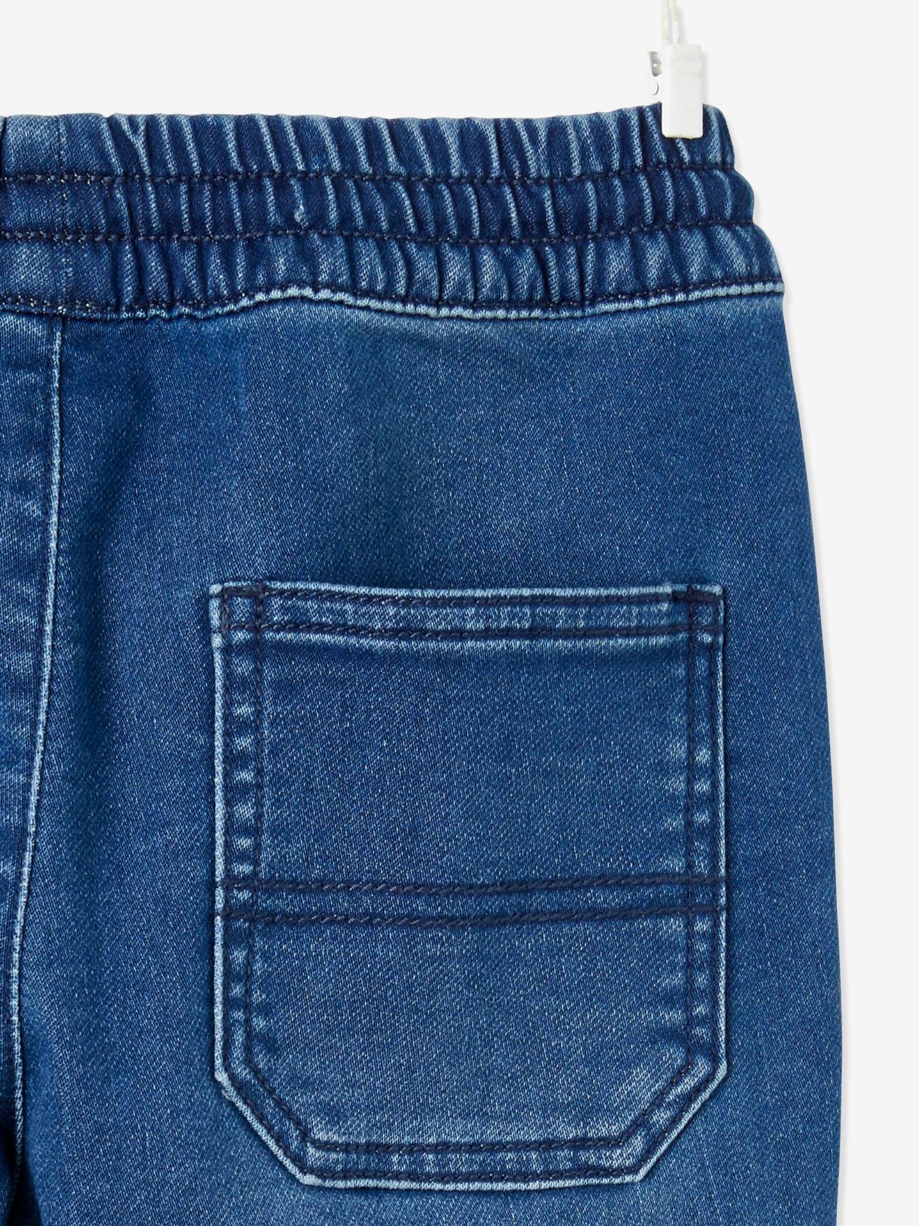 Vertbaudet Jungen Sweathose, Jeans-Optik Oeko-Tex - grau