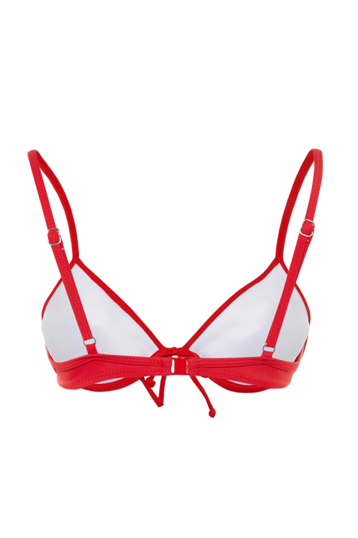 Trendyol Collection  Rotes Balconet-Push-Up-Bikinioberteil TBESS20BU0237