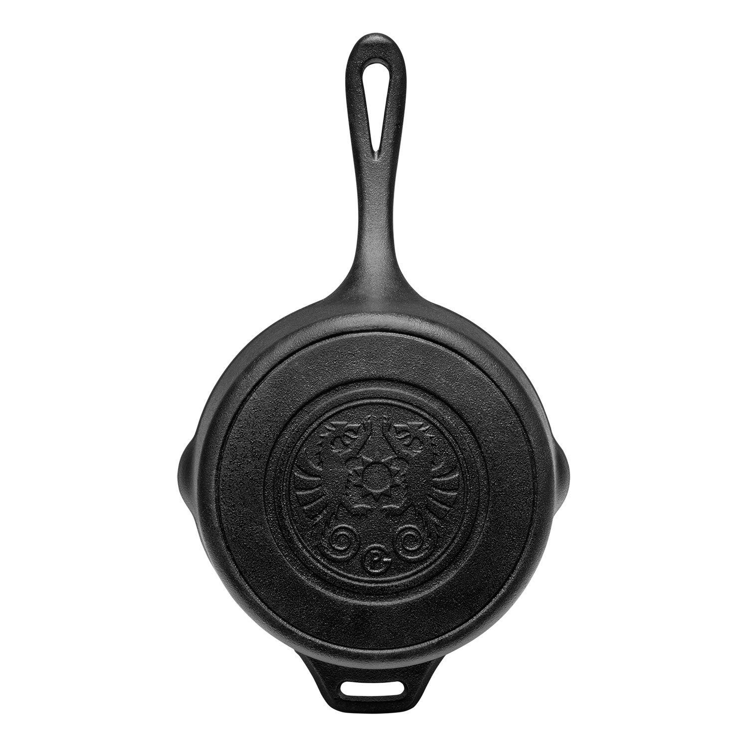 Gusseiserne Kasserolle mit Deckel