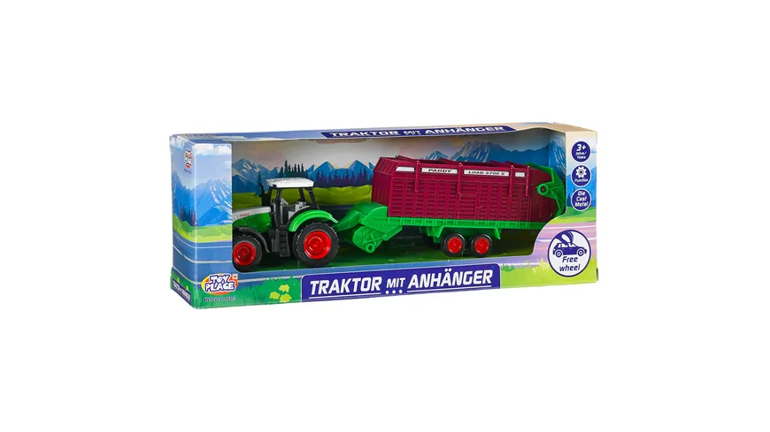 Müller - Toy Place - Traktor mit Anhänger, 3-fach sortiert, 1 Stück