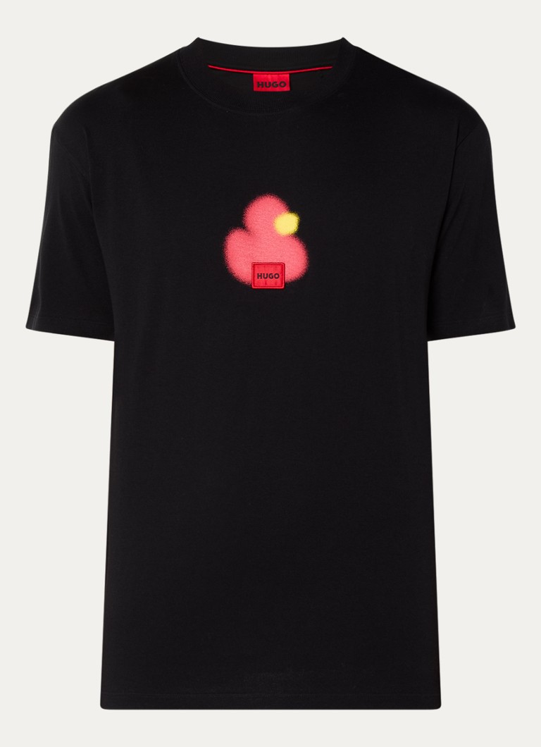 HUGO BOSS  Dilippers T-shirt met logo- en backprint