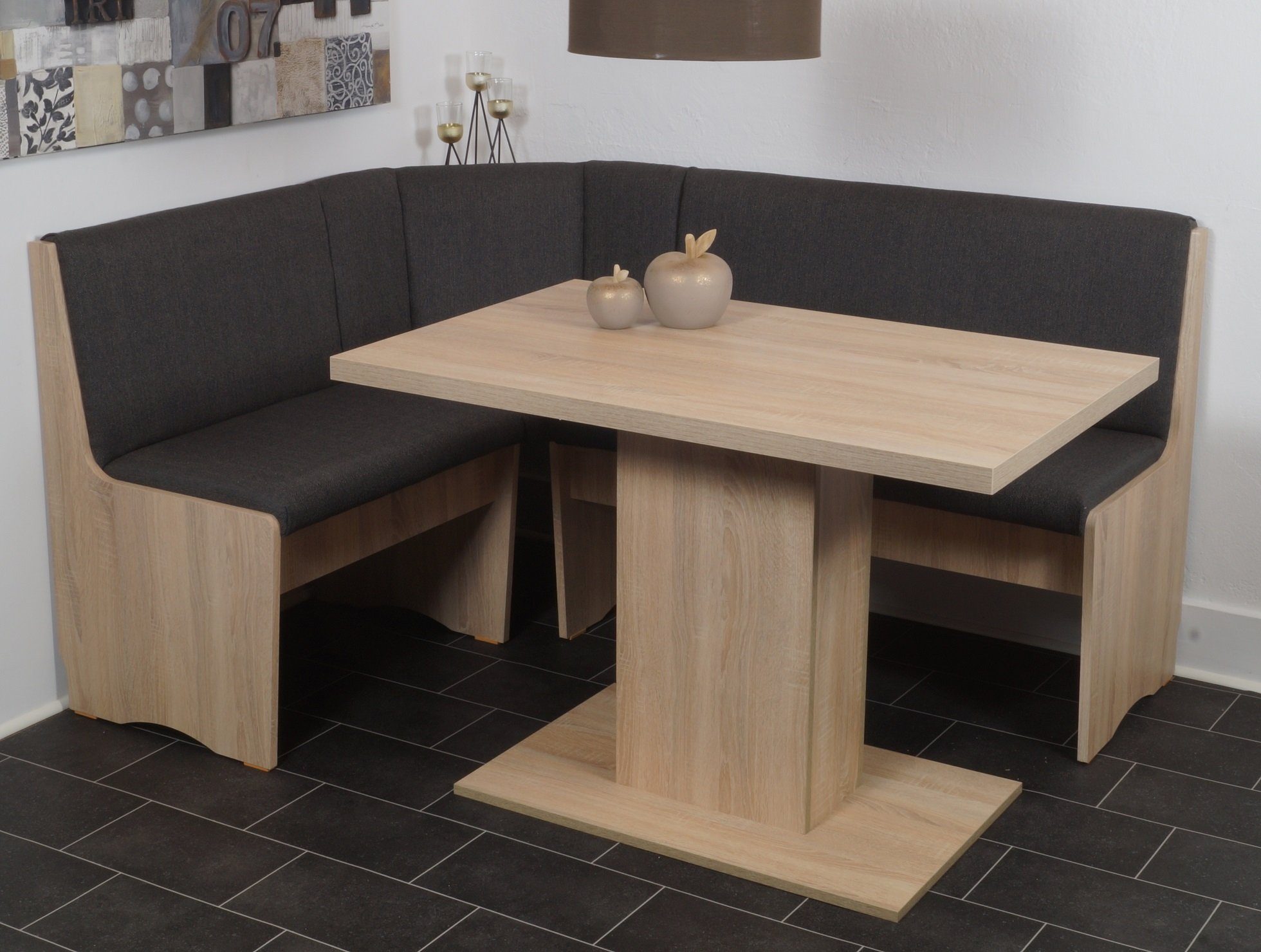 Stolebaenk Eckbankgruppe Duisburg OLDUSO, (Eckbankset, 1x Eckbank, 1 x Tisch, 2 x Stuhl), Bezug mit 45.000 Scheuertouren