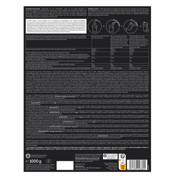 MaxIsolat Vanille, 1000 g