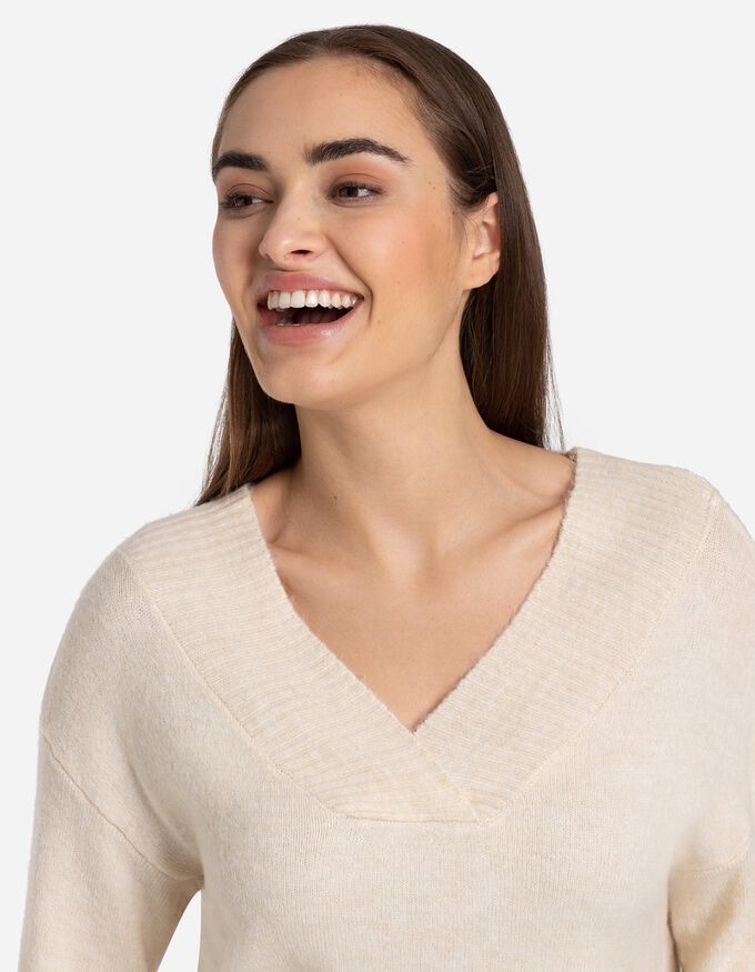 Strickpullover - V-Ausschnitt