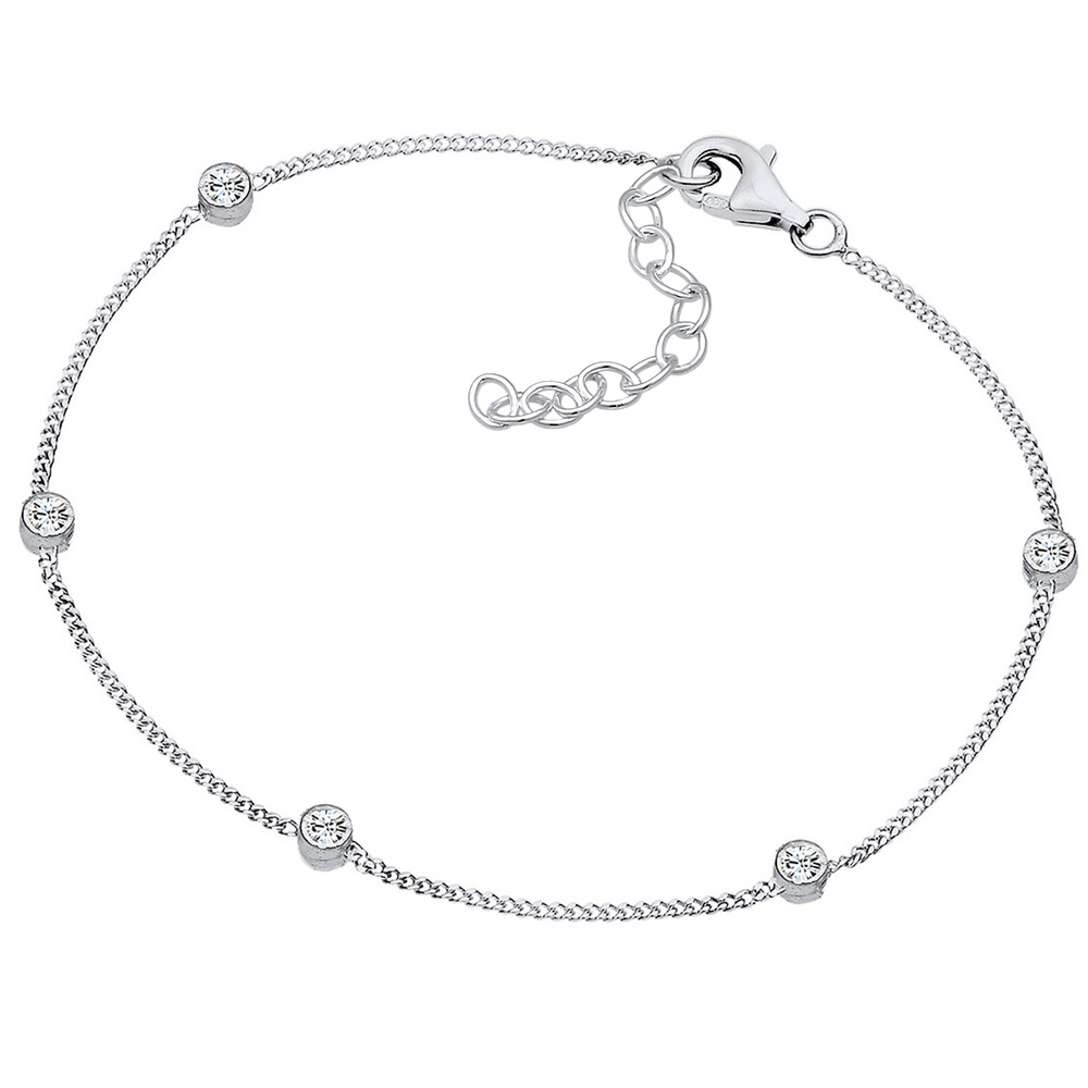Elli Elli Bracelet Femme Modernes de Base avec les Cristaux en Argent Sterling 925 Bracelet