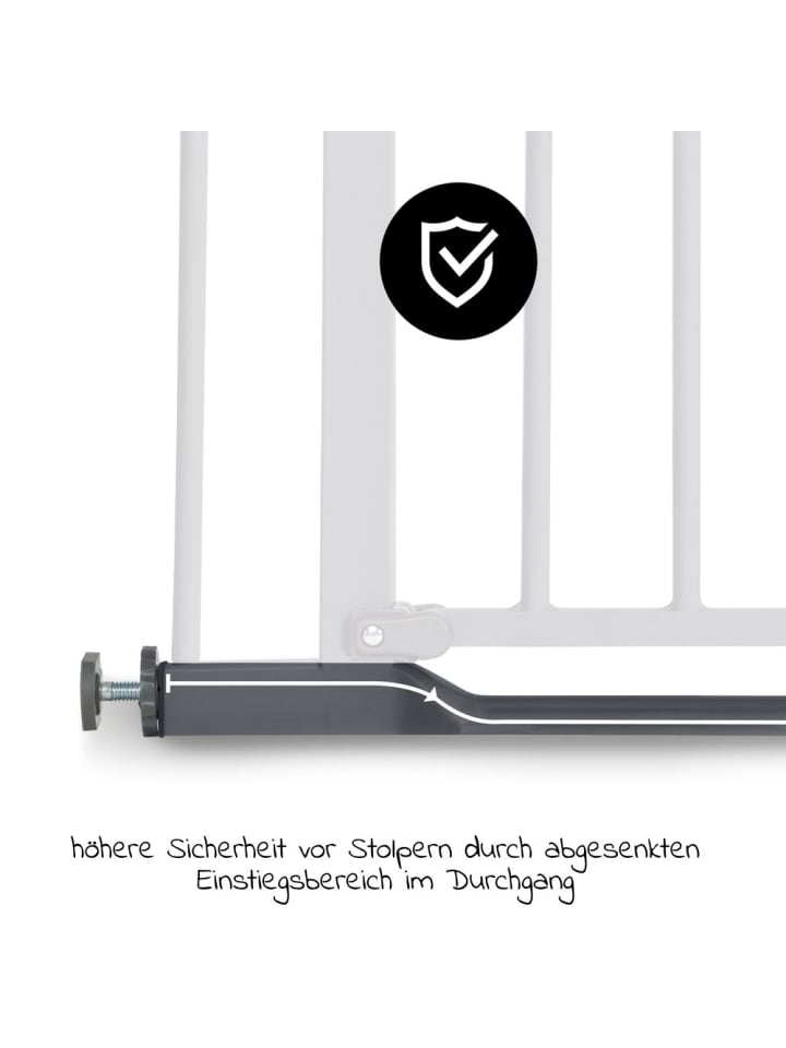Hauck Türschutzgitter Clear Step Autoclose 2 - Dark Grey in grau günstig kaufen onesize