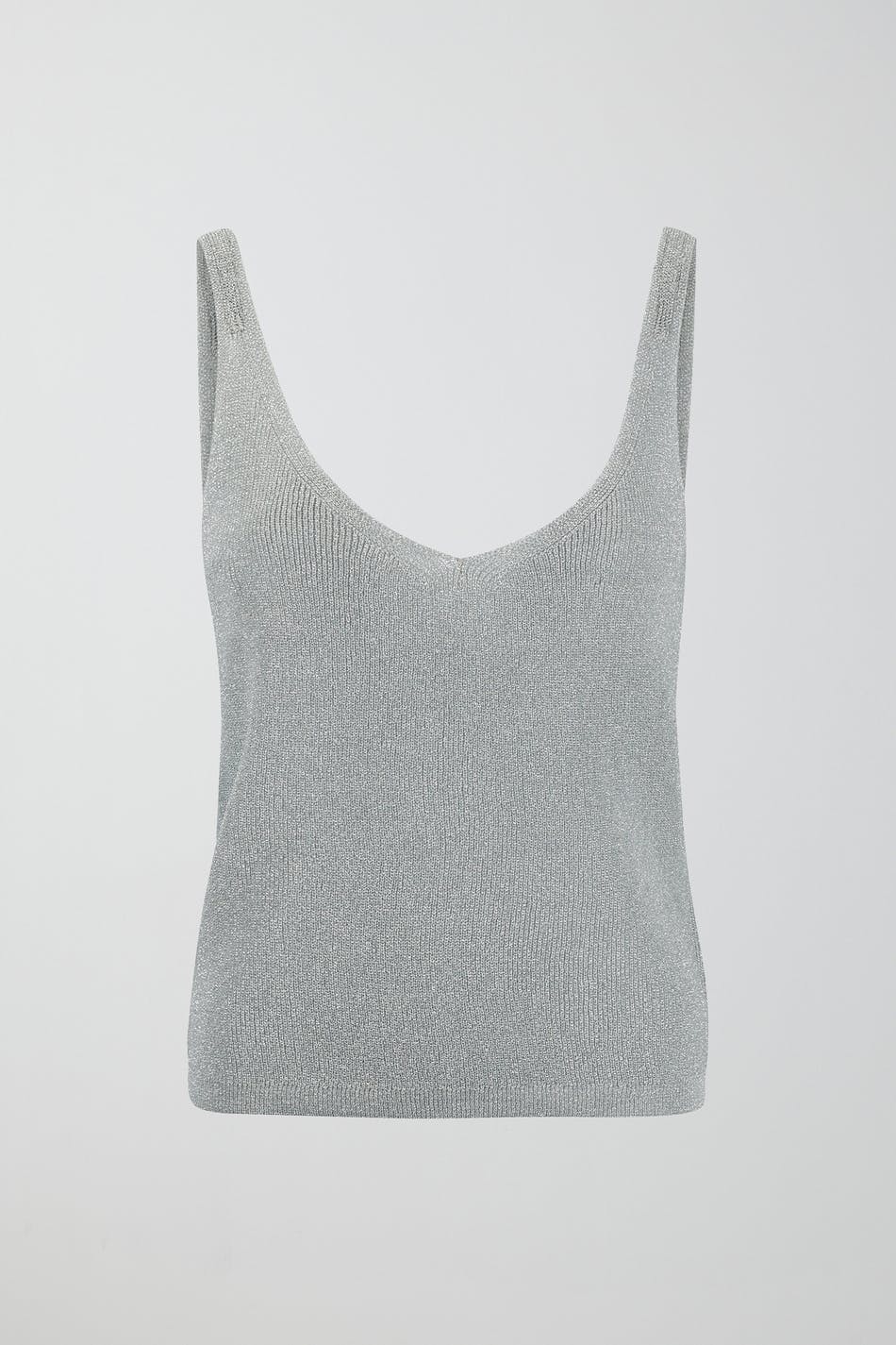 Metallic knitted singlet