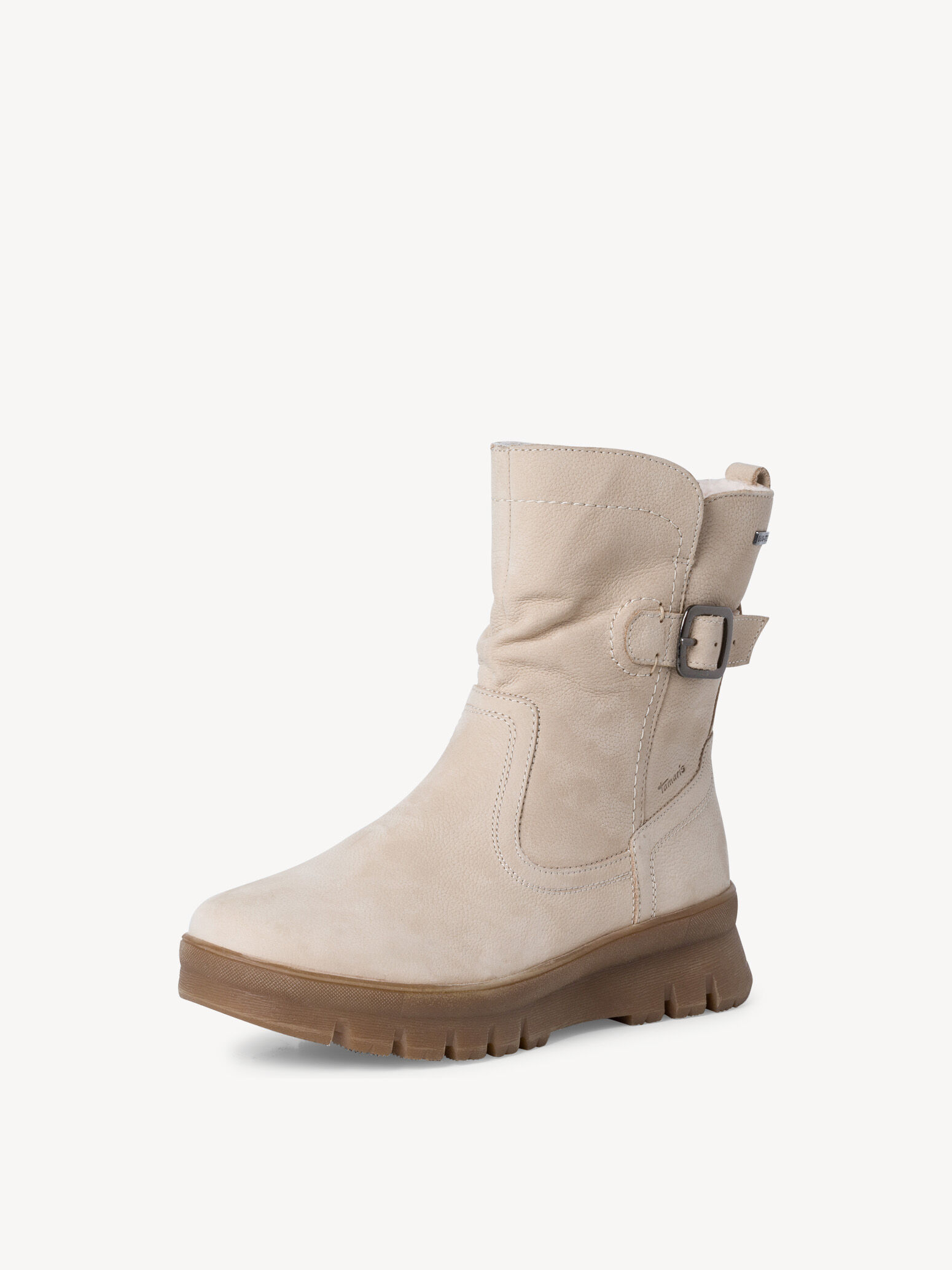 Bottine en cuir - beige