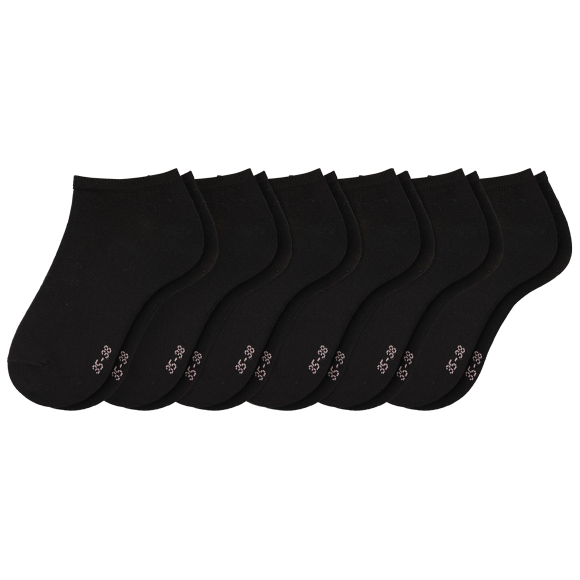 6 Paar Damen Sneaker-Socken unifarben