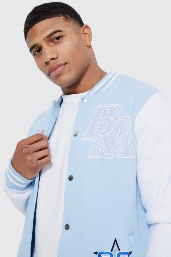 Collegejacke mit Members Club Applique