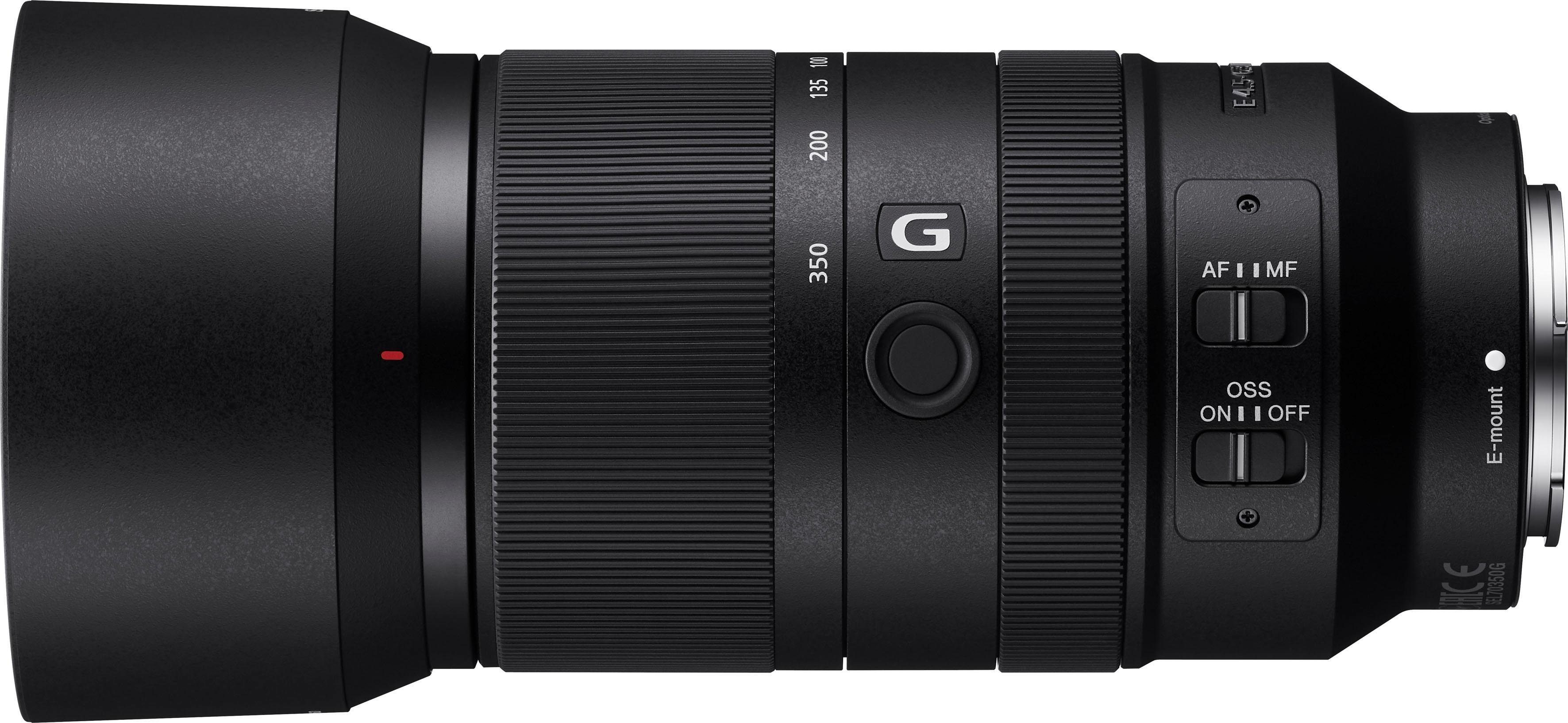 Sony SEL-70350G E-Mount Super-Telezoom Objektiv, (E 70-350mm F4.5-6.3 G, OSS, APS-C)