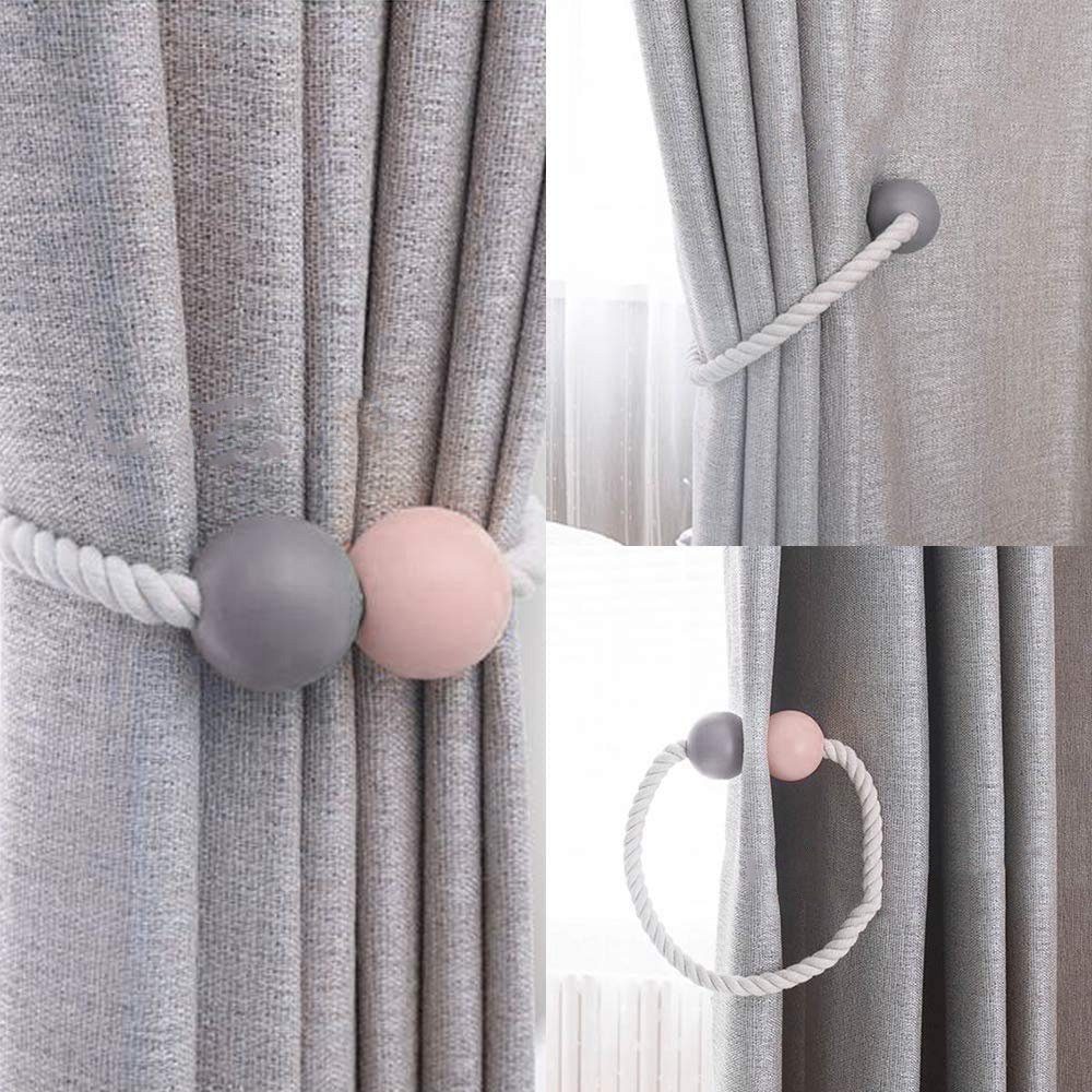 Dekospange Magnetische Vorhang-Raffhalter Clips Seil Vorhangschnalle (2-tlg), aikidio, Vorhangbinder, (2-tlg)