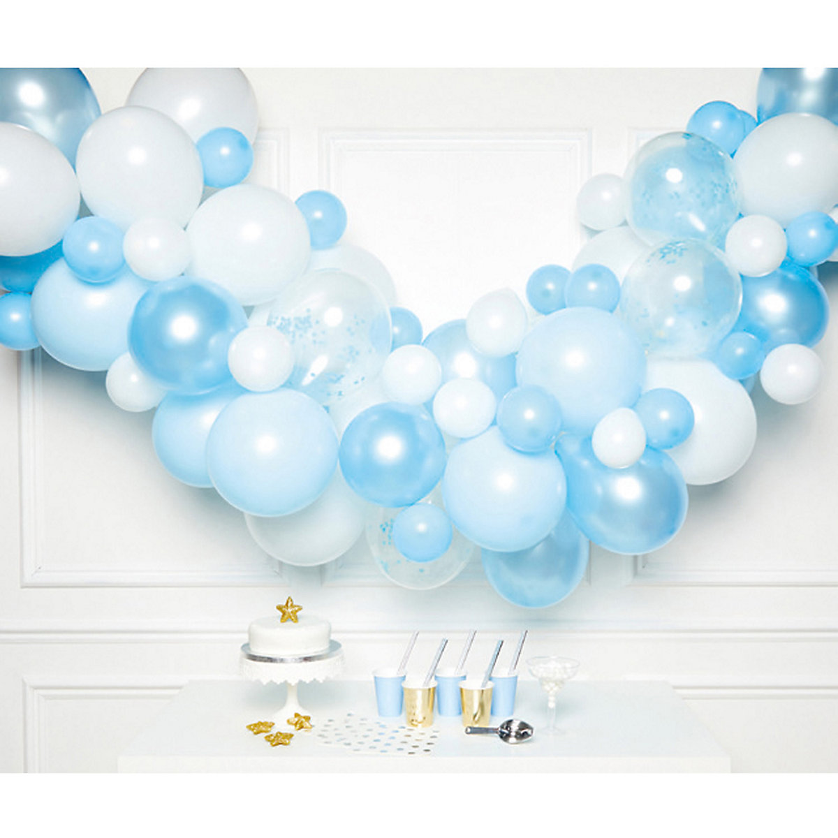 DIY Ballongirlande Blau, 70 Ballons