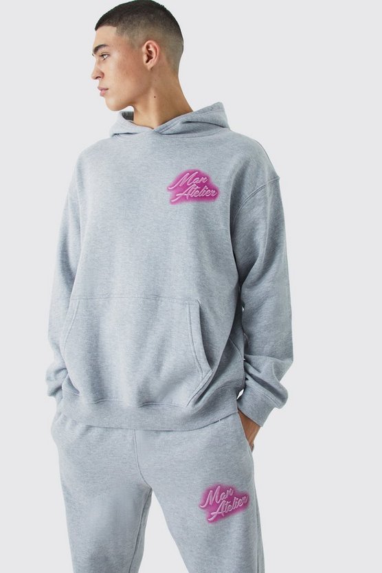 Oversize Trainingsanzug mit Heartless-Print und geteiltem Saum