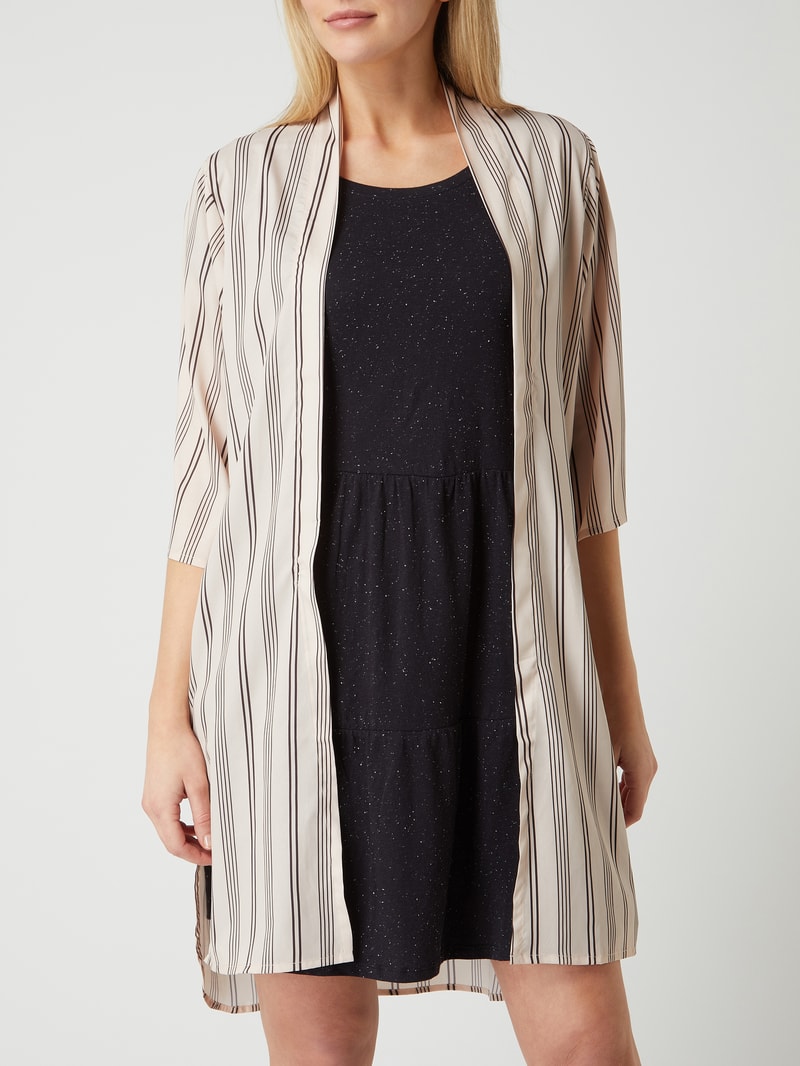 Kimono mit Streifenmuster Modell 'Sophia' in weiß