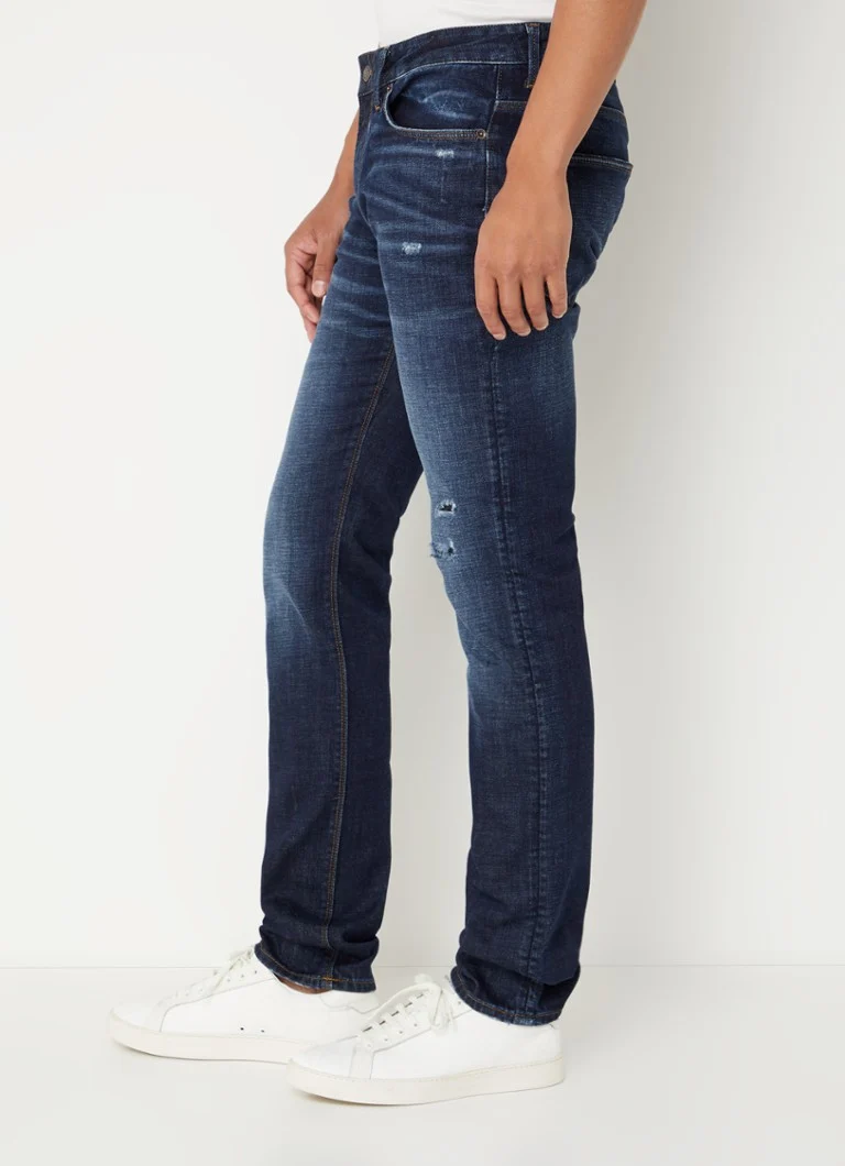 Blugi skinny Emporio Armani cu efect distressed