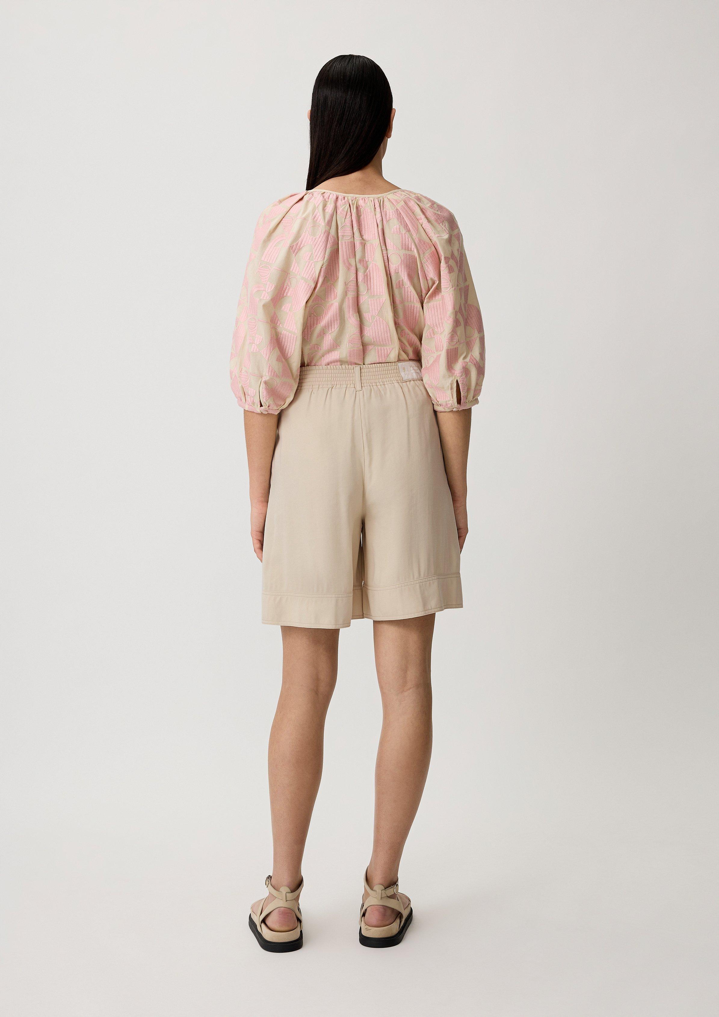Loose: Shorts aus Twill - beige