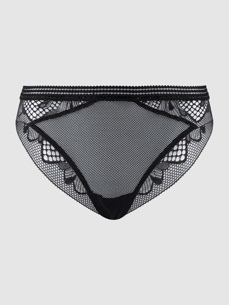 Tanga aus Mesh und Spitze Modell 'Thelma' in schwarz