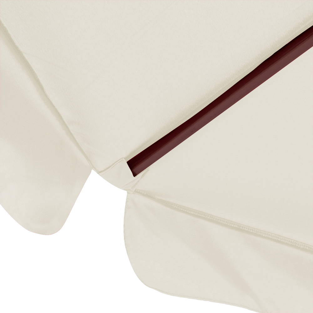 Kingsleeve Sonnenschirm Holz Beige Ø330cm UV-Schutz 50