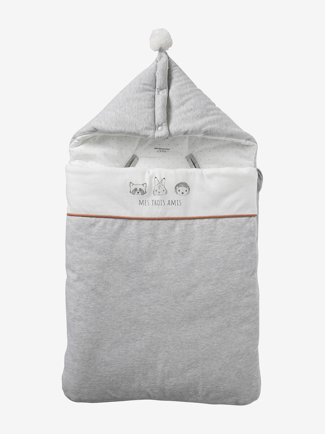 Nid d'ange MINI COMPAGNIE en coton bio* gris chiné