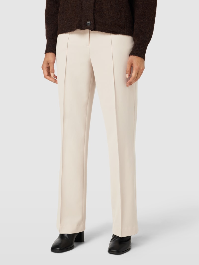 Hose mit Bundfalten in beige
