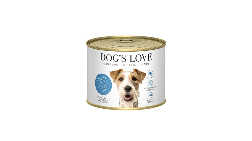 DOG'S LOVE Hundenassfutter Adult Fisch 200 g