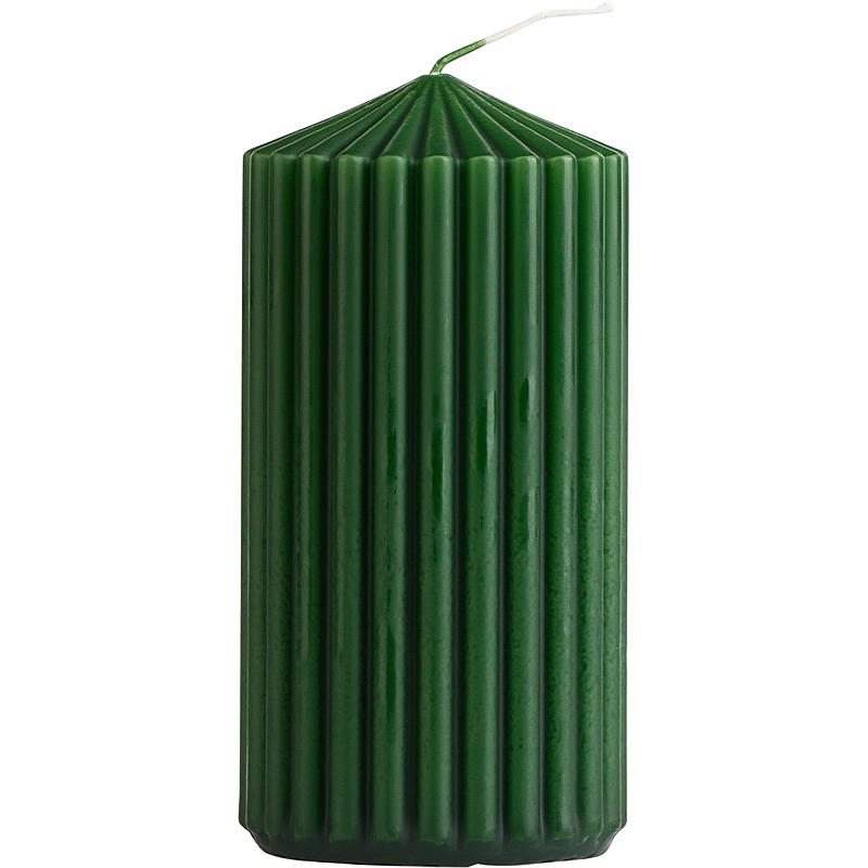 Kubbelys 12 cm ø 6 cm rillet 40 timer grønn