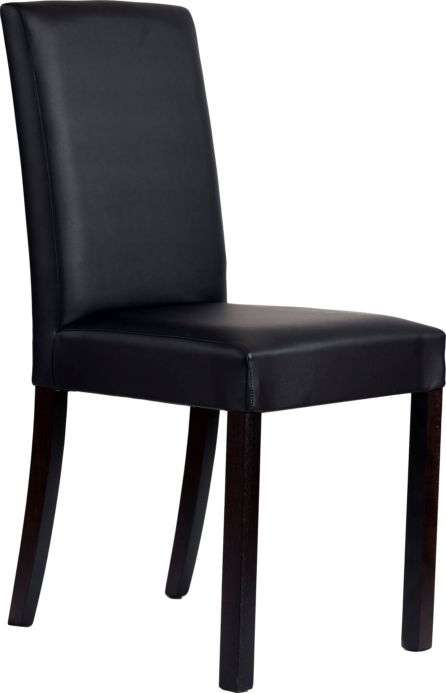 Home affaire 4-Fußstuhl Nina (Set, 2 St), Gestell Buche Massivholz wenge lackiert