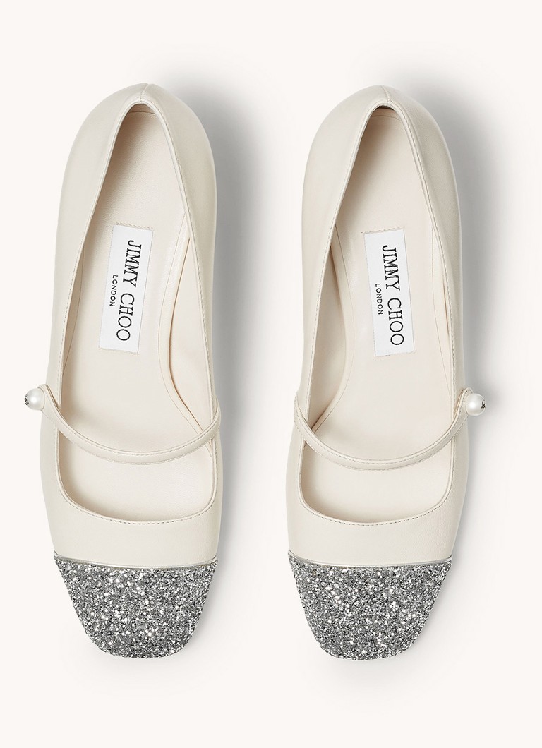 Décolleté Jimmy Choo Elisa 45 in pelle di agnello con dettagli glitterati