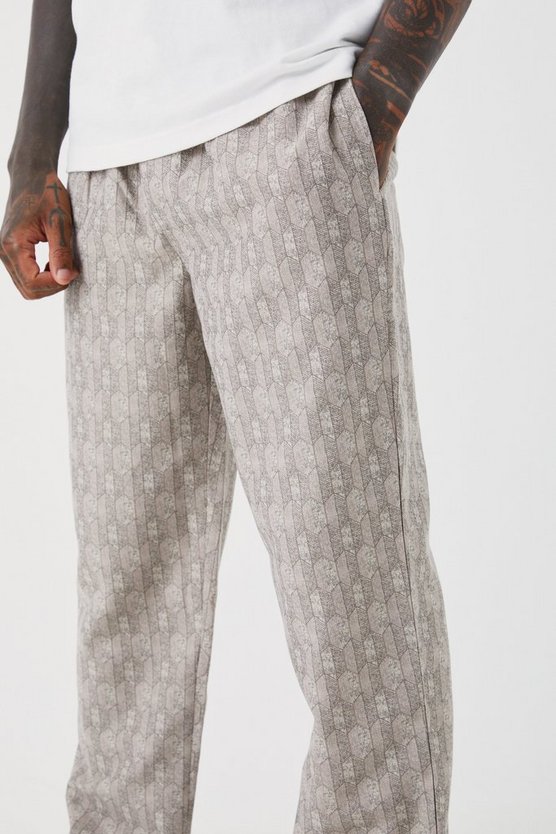 Gewebte gerade Hose mit elastischem Bund