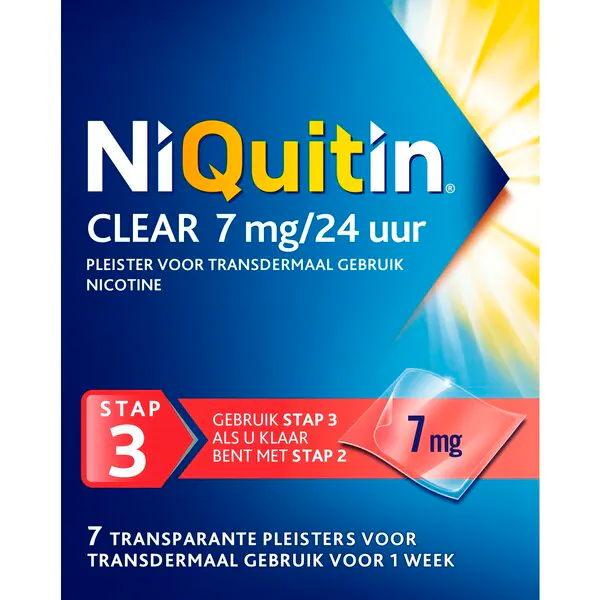 NiQuitin Clear Patch Step 3 - 7 mg - nikotinski obliž - 7 kosov