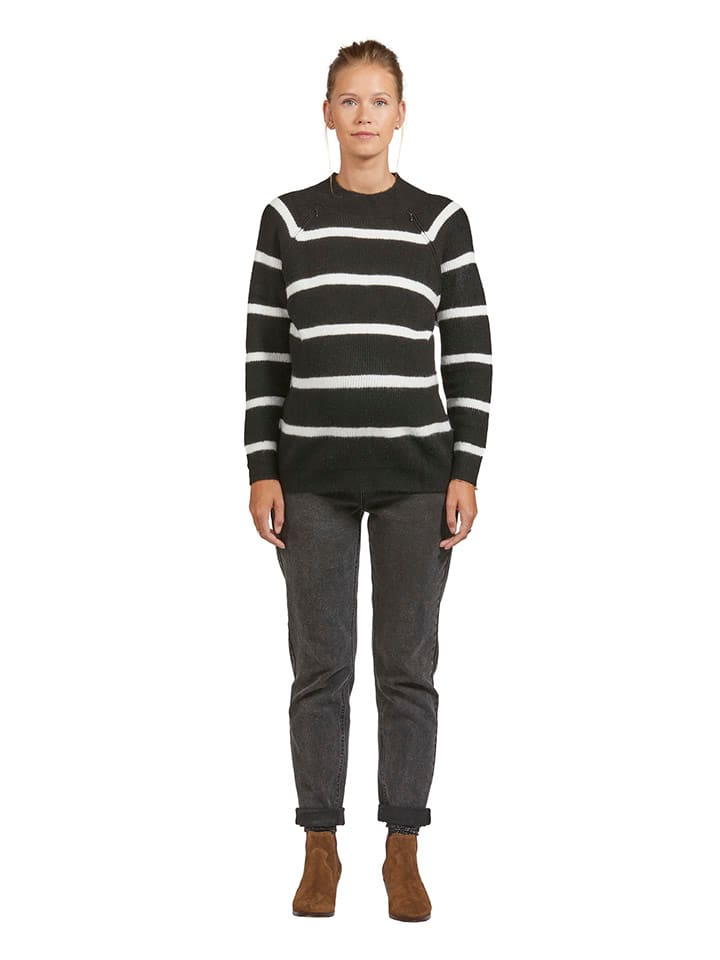 vertbaudet Pullover in Anthrazit/ Weiß günstig kaufen