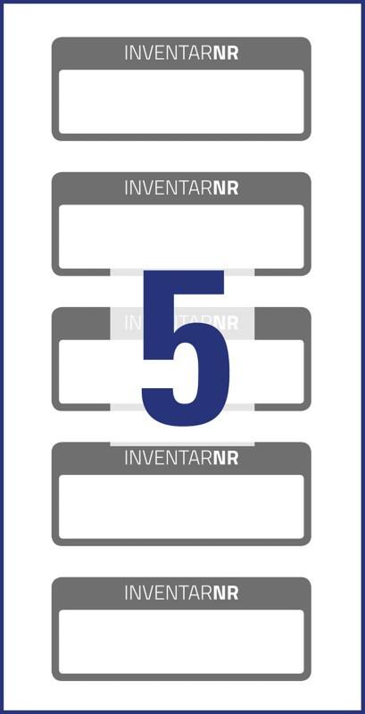 AVERY Zweckform Inventar Etiketten 6917 Selbsthaftend Schwarz, Weiß 50 x 20 mm 10 Blatt à 5 Etiketten