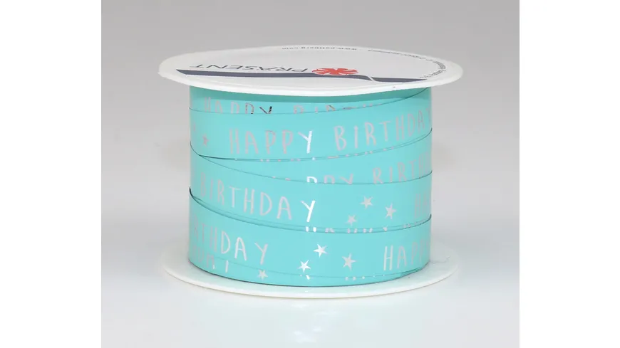 PRÄSENT Polyringelband Birthday mint 10 m
