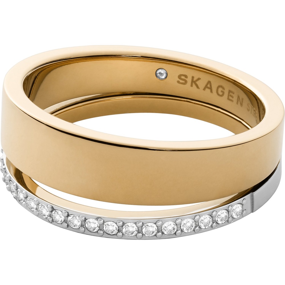 Skagen Bague pour femme Acier inoxydable bicolore Bague
