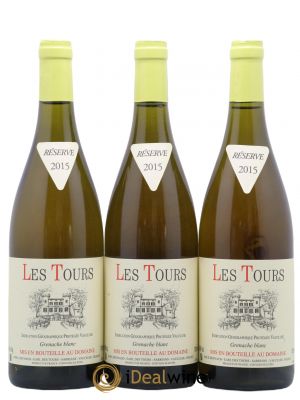 IGP Vaucluse (Vin de Pays de Vaucluse) Les Tours Grenache Blanc Emmanuel Reynaud  2015 - Lot de 3 Bouteilles