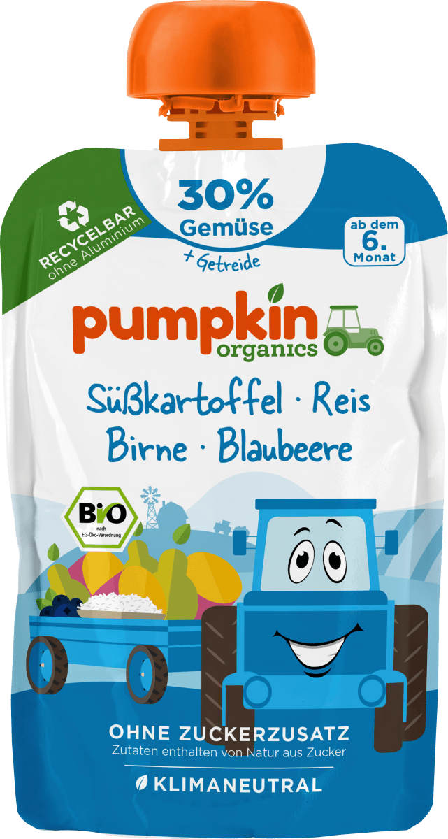 Quetschie Süßkartoffel, Reis, Birne & Blaubeere, ab 6 Monaten, 100 g