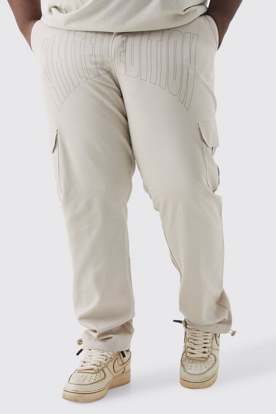 Plus Slim-Fit Cargo-Hose mit Print