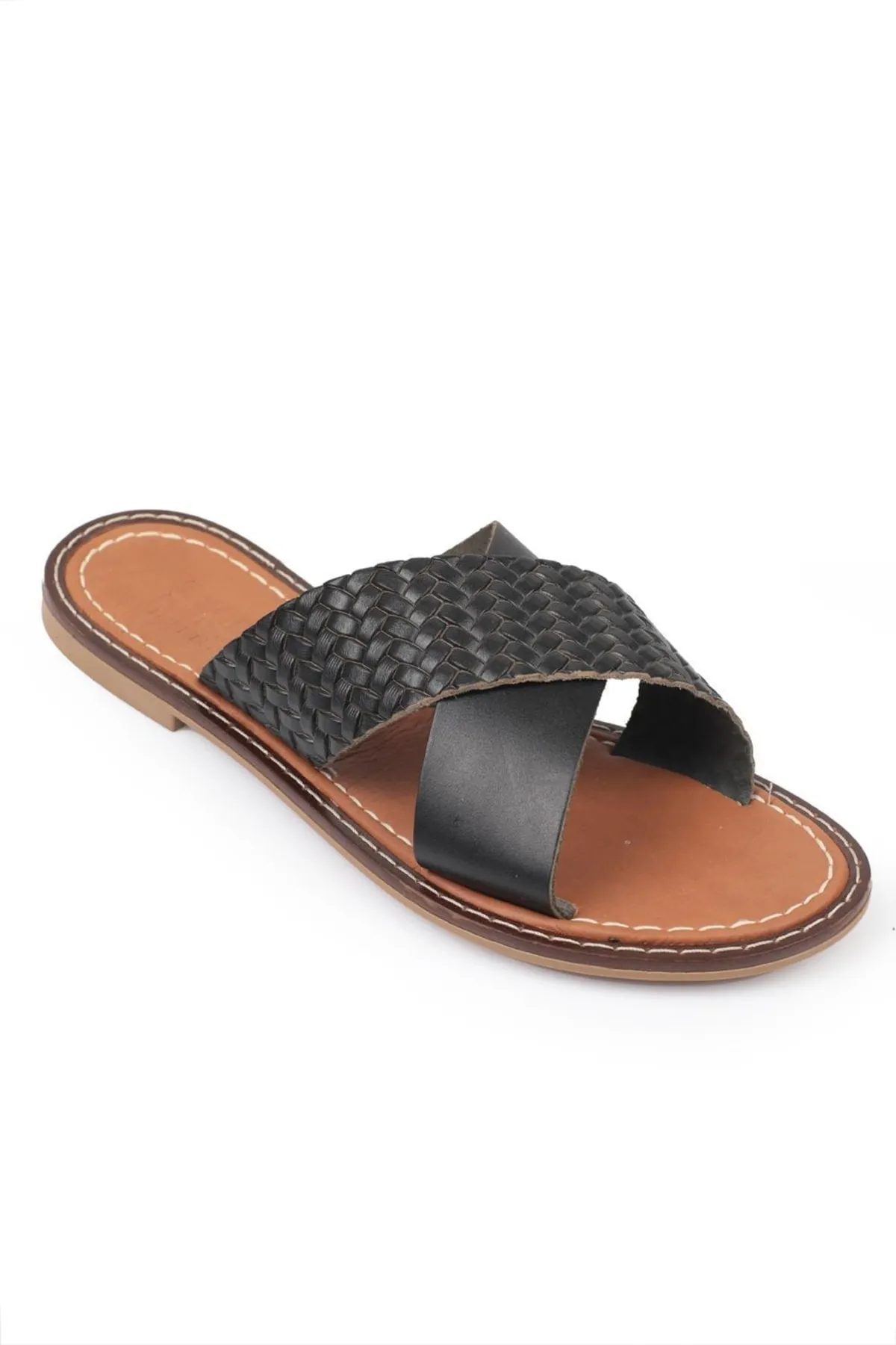 Capone Outfitters  Capone 881 Echtleder Bodrum Schwarze Damenhausschuhe