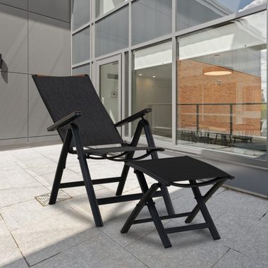 Grand patio Gartenlounge-Hocker Klapphocker, 45 x 41 x 40 cm