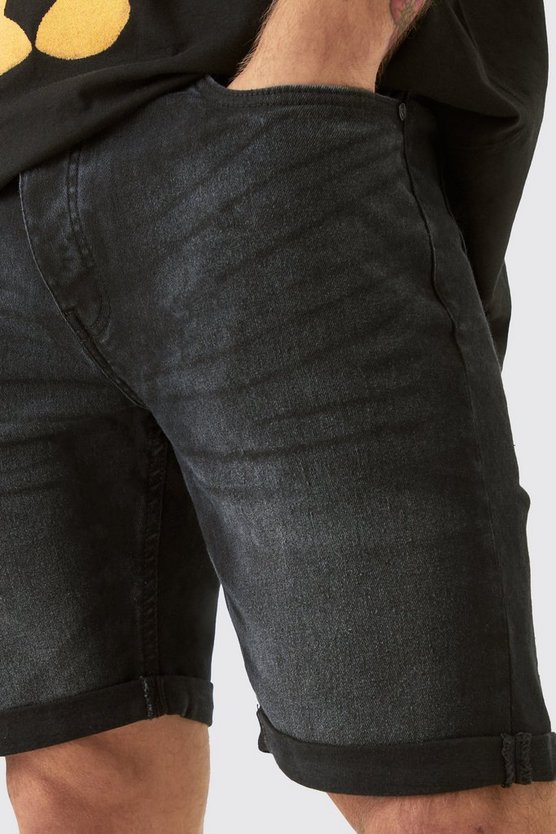 Schwarze Jeansshorts