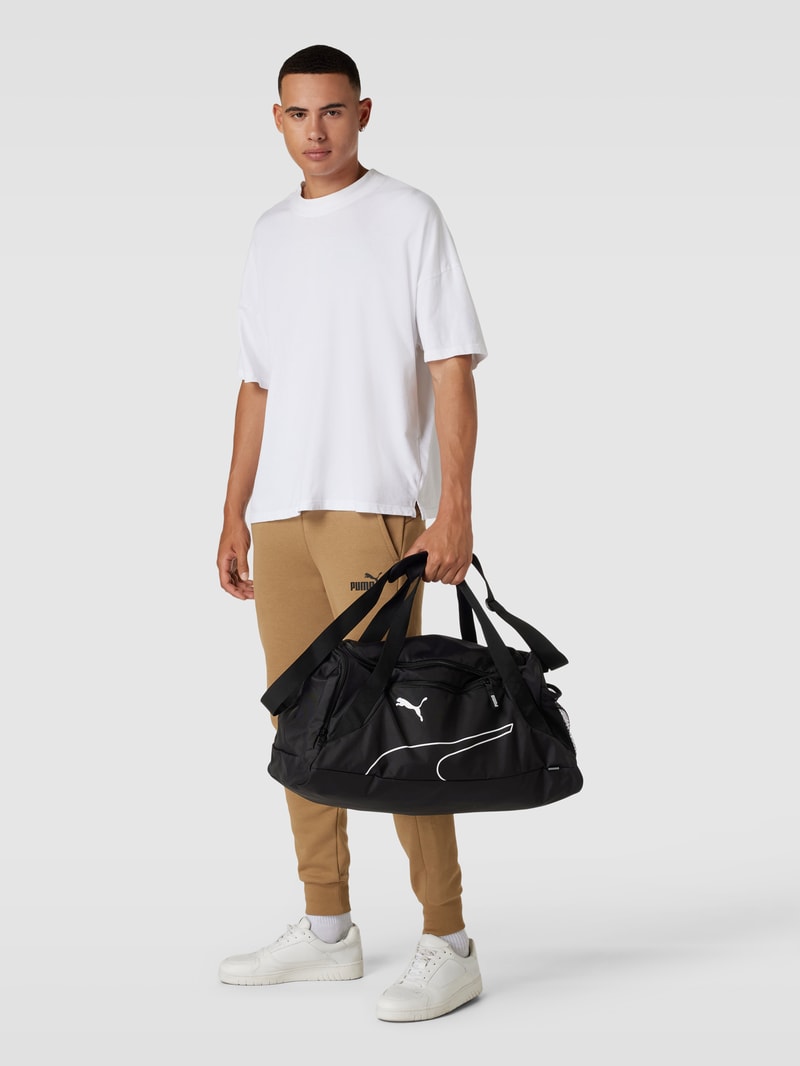 Sporttasche mit Label-Details in schwarz