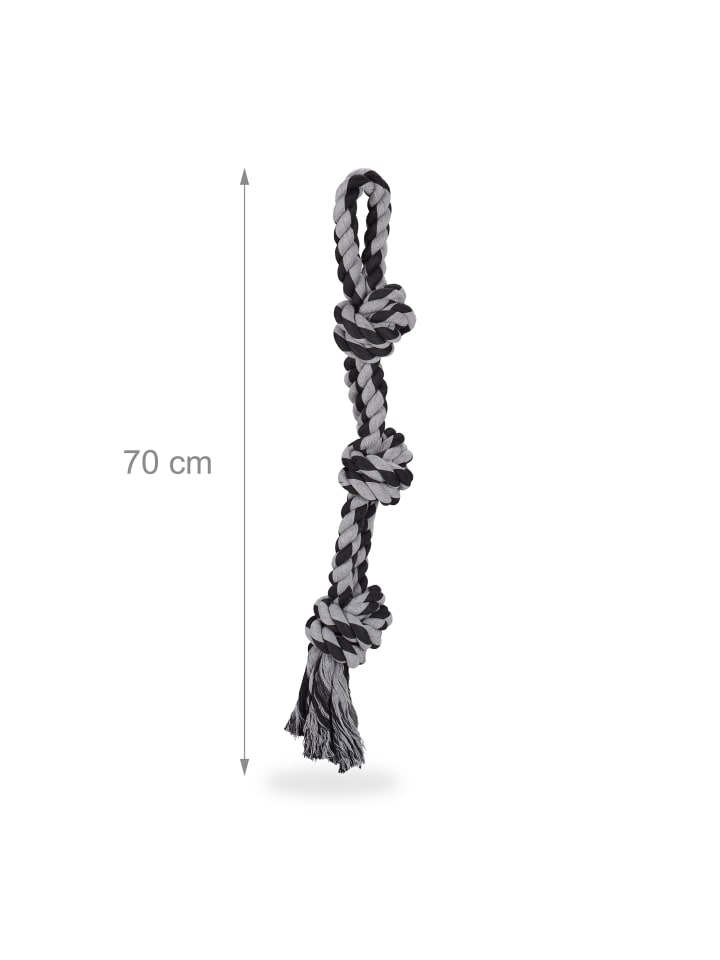 relaxdays 2x Hundeseil in Schwarz/Grau günstig kaufen onesize