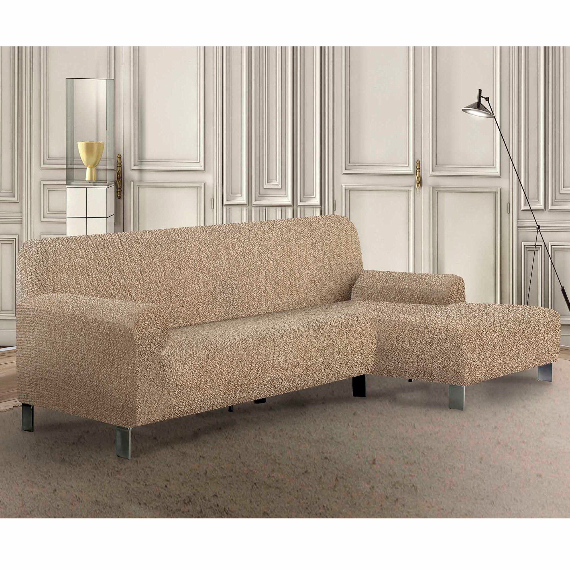 Housse bi-extensible imprimée gaufrée pour fauteuil et canapé