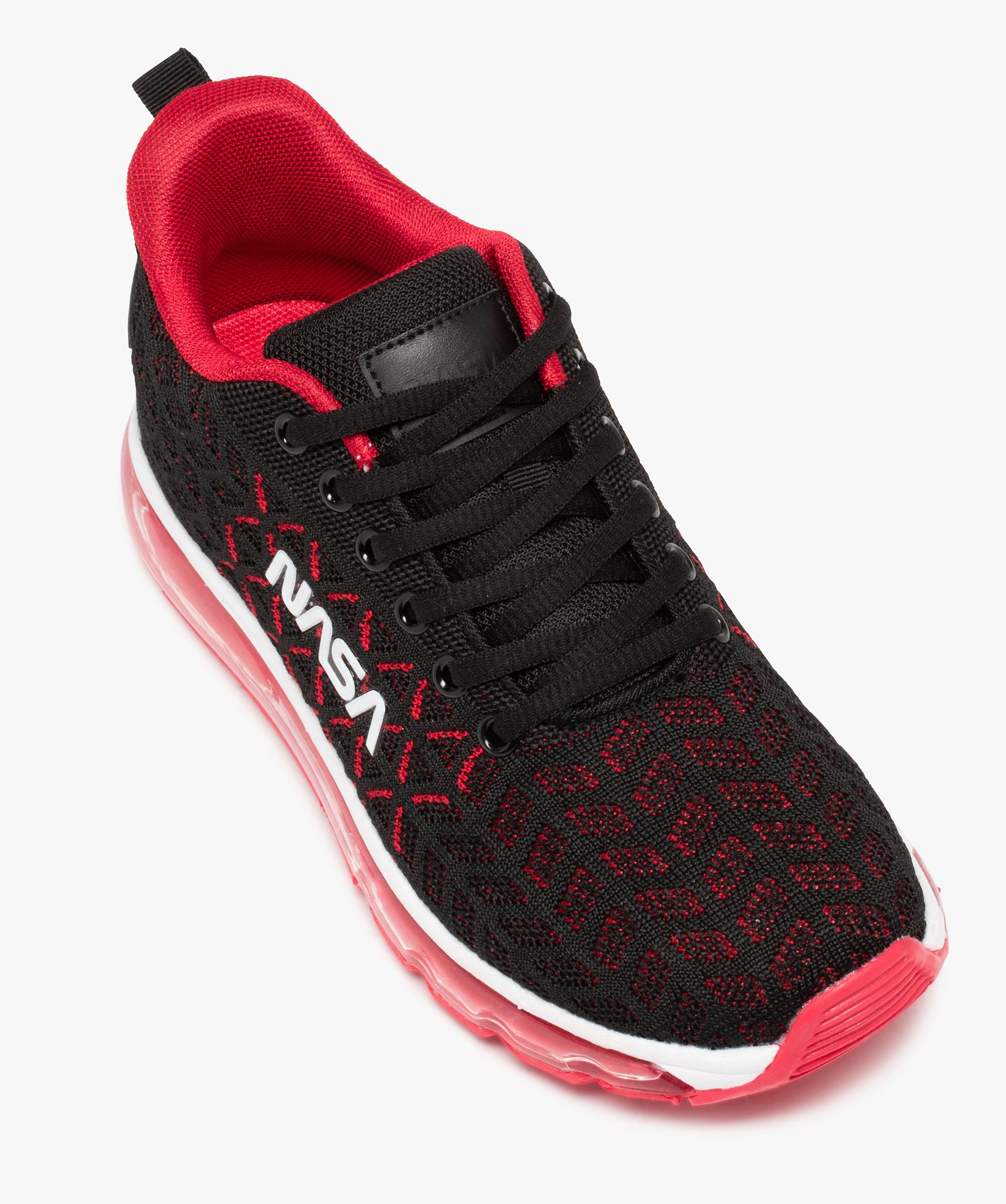 Baskets en maille bicolore fermeture lacets Garçon - Nasa noir | GEMO