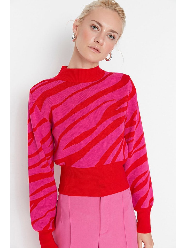 trendyol Pullover in Pink/ Rot günstig kaufen