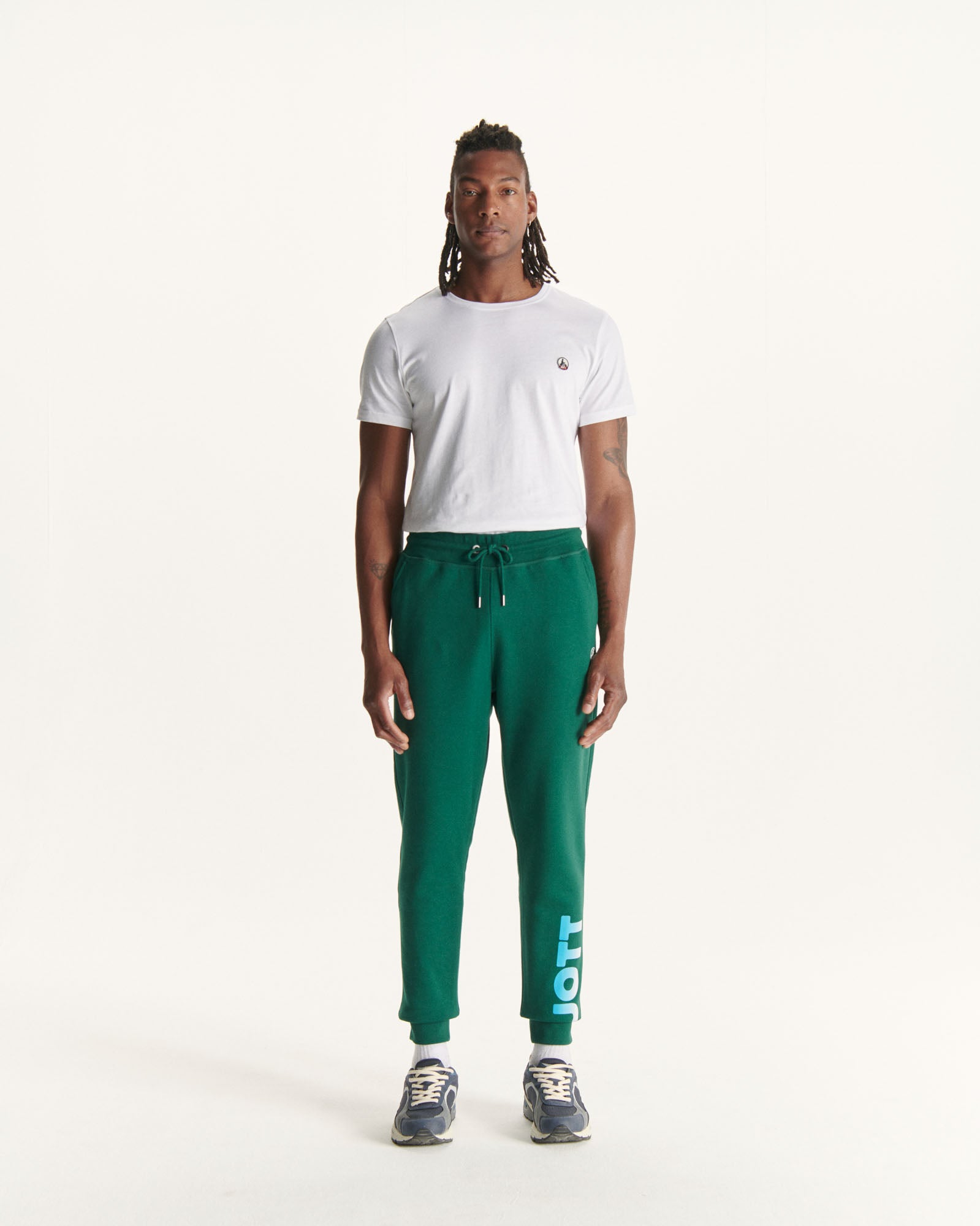 Jogging en coton biologique imprimé Vert foncé Santiago