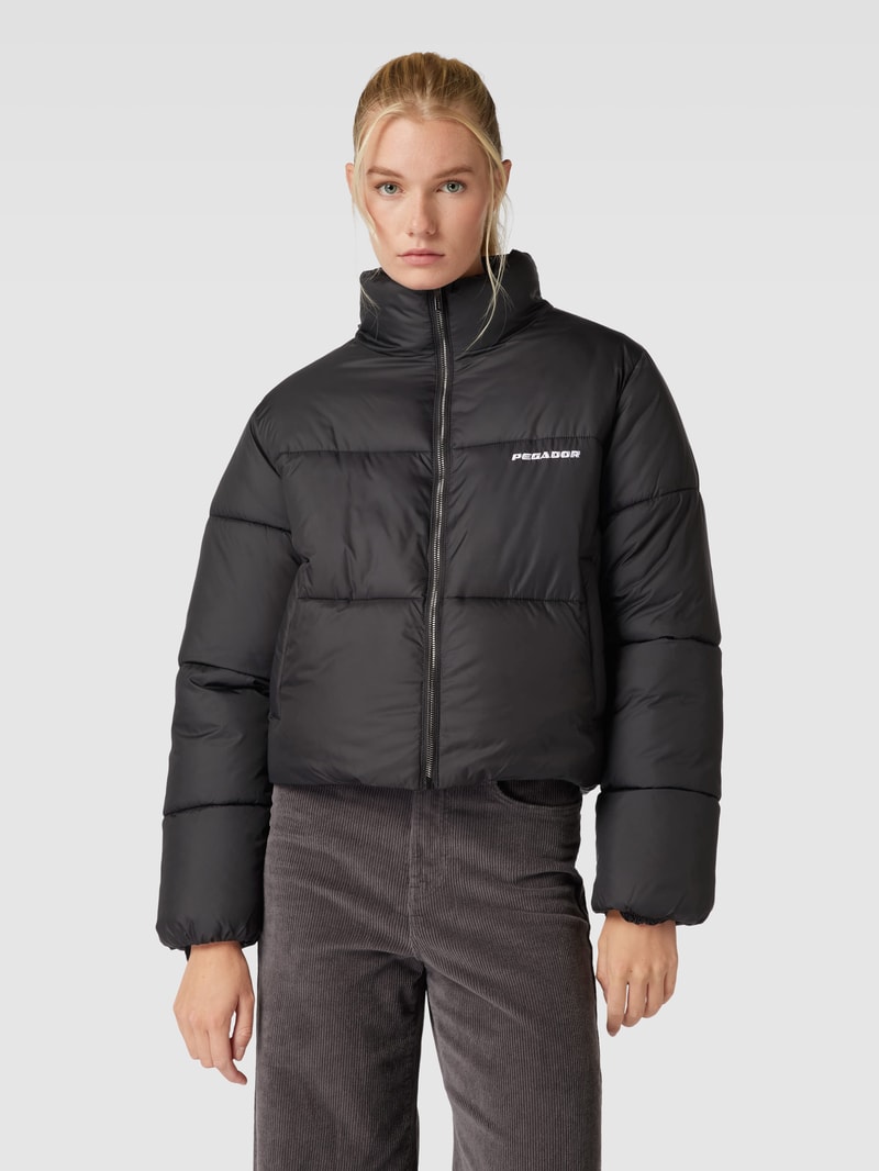 Steppjacke mit Stehkragen Modell 'GEORGIA' in schwarz