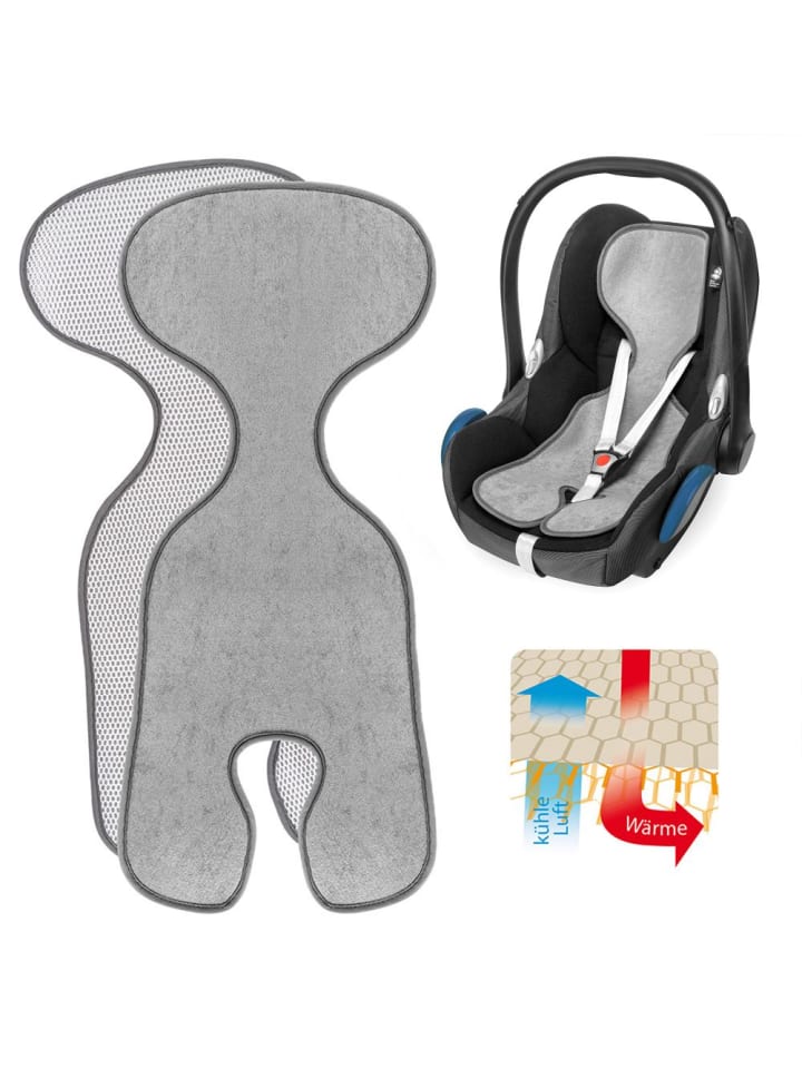 Zamboo Sitzauflage für Babyschale Cool & Dry - Grau in grau günstig kaufen onesize