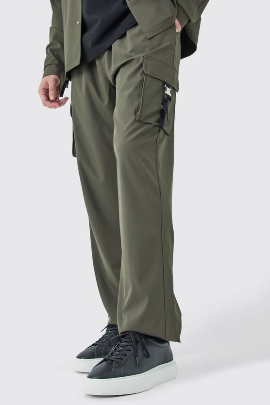 Tall Stretch Utility-Cargohose mit elastischem Bund